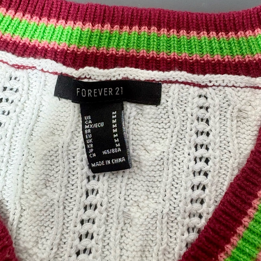 FOREVER 21 Varsity Knit Vest - Picture 4 of 7